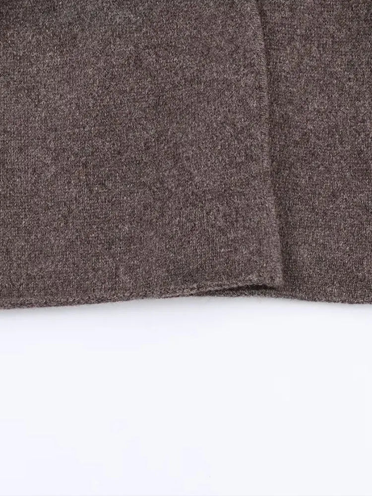 Chaqueta Marrón de Punto