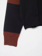 Contrast knit jumper