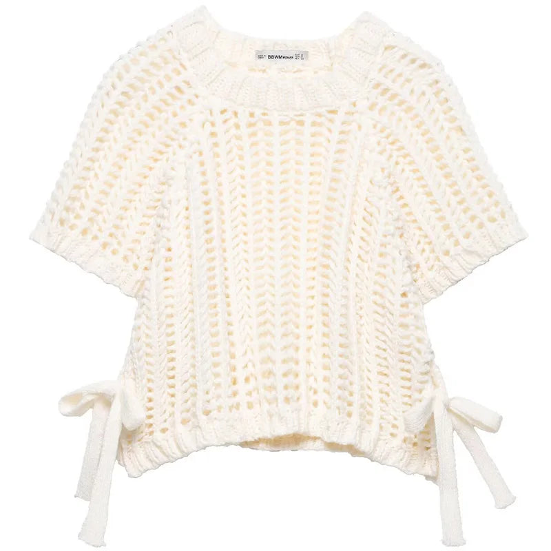 Suéter de mujer de punto corto