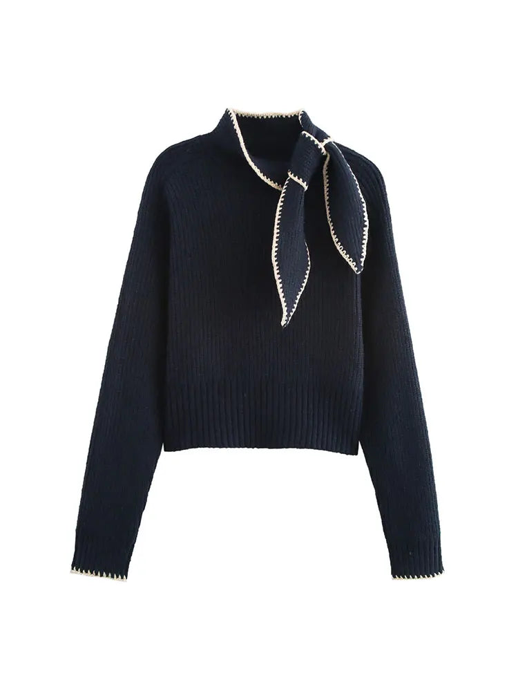 Jersey de punto con lazo