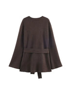 Brown cardigan sweater