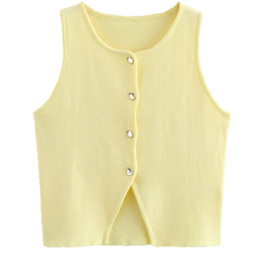 Chaleco de punto corto