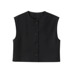 Sleeveless crop vest