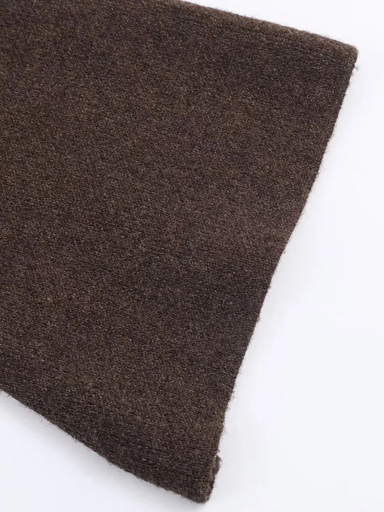 Brown cardigan sweater