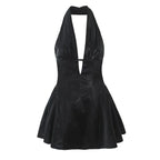 Minivestido de fiesta cuello en V