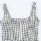 Vestido con estampado de cuadros