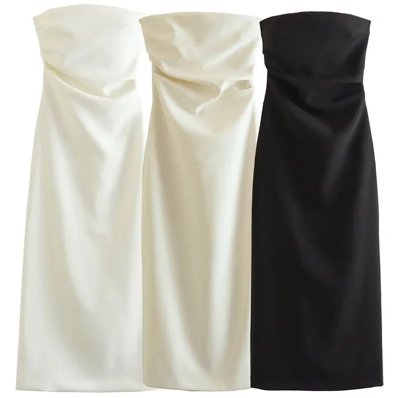 Vestido sin tirantes