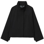 Short black windbreaker