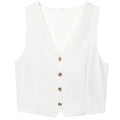 Chaleco blanco corto