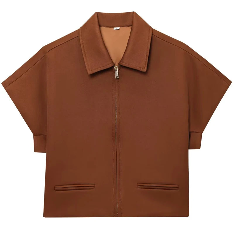 Chaqueta con cremallera corta