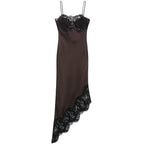 Asymmetric lace dress