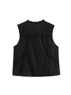 Embroidered Sleeveless Vest
