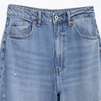Jeans wide leg rotos