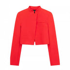 Chaqueta corta elegante de cuello alto