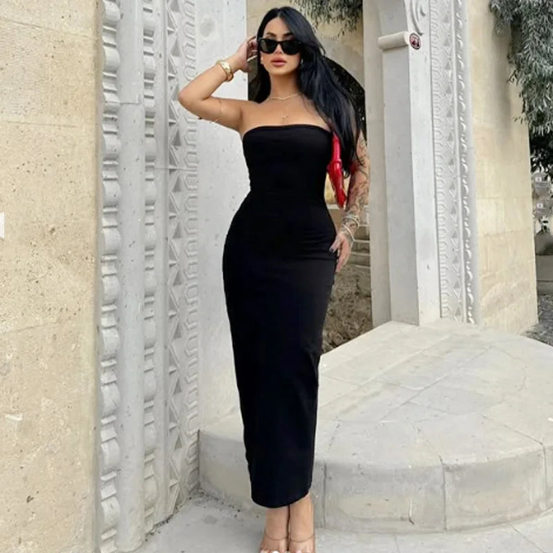 Vestido sin tirantes