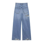 Jeans wide leg rotos