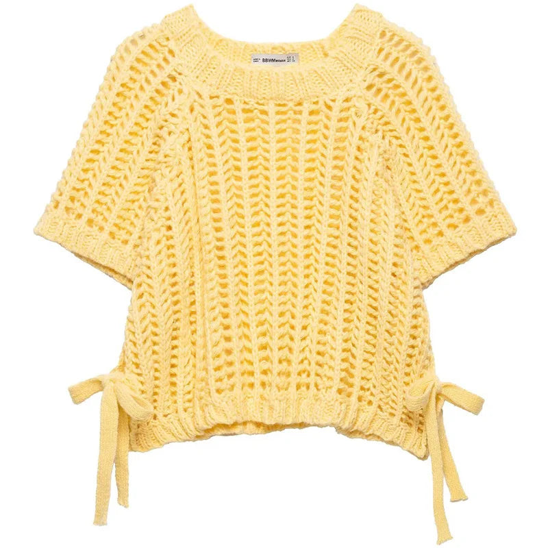 Suéter de mujer de punto corto