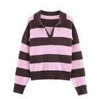 Striped knit sweater
