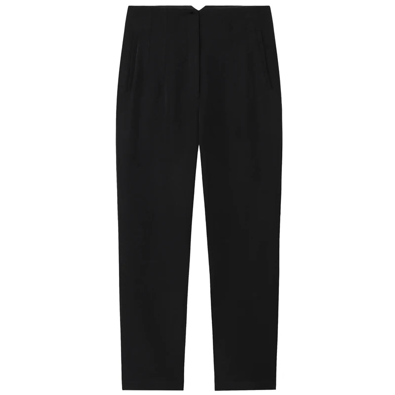 HXAO balck Flared Pants women's pants elegant Urban High Waist slim Tailoring pants for woman fashion Office Wear Woman Trousers