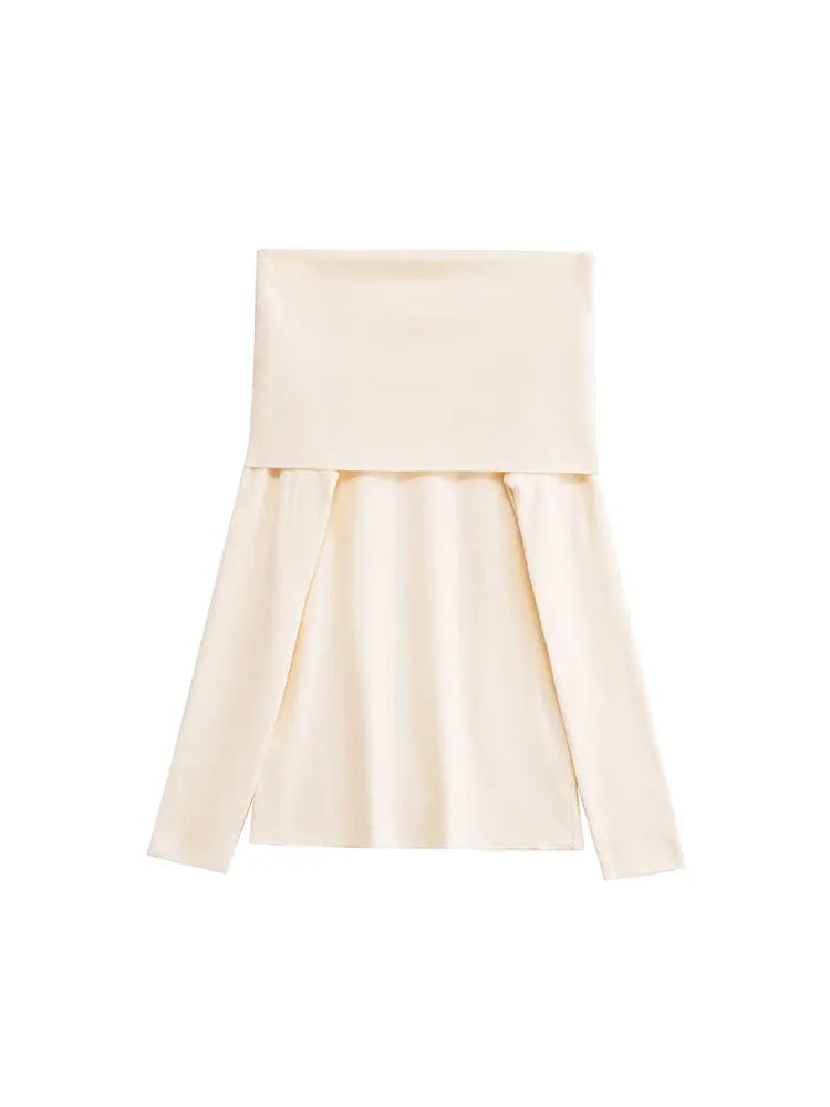 Suéter de punto fuera del hombro