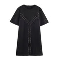Vestido con Remache Corto