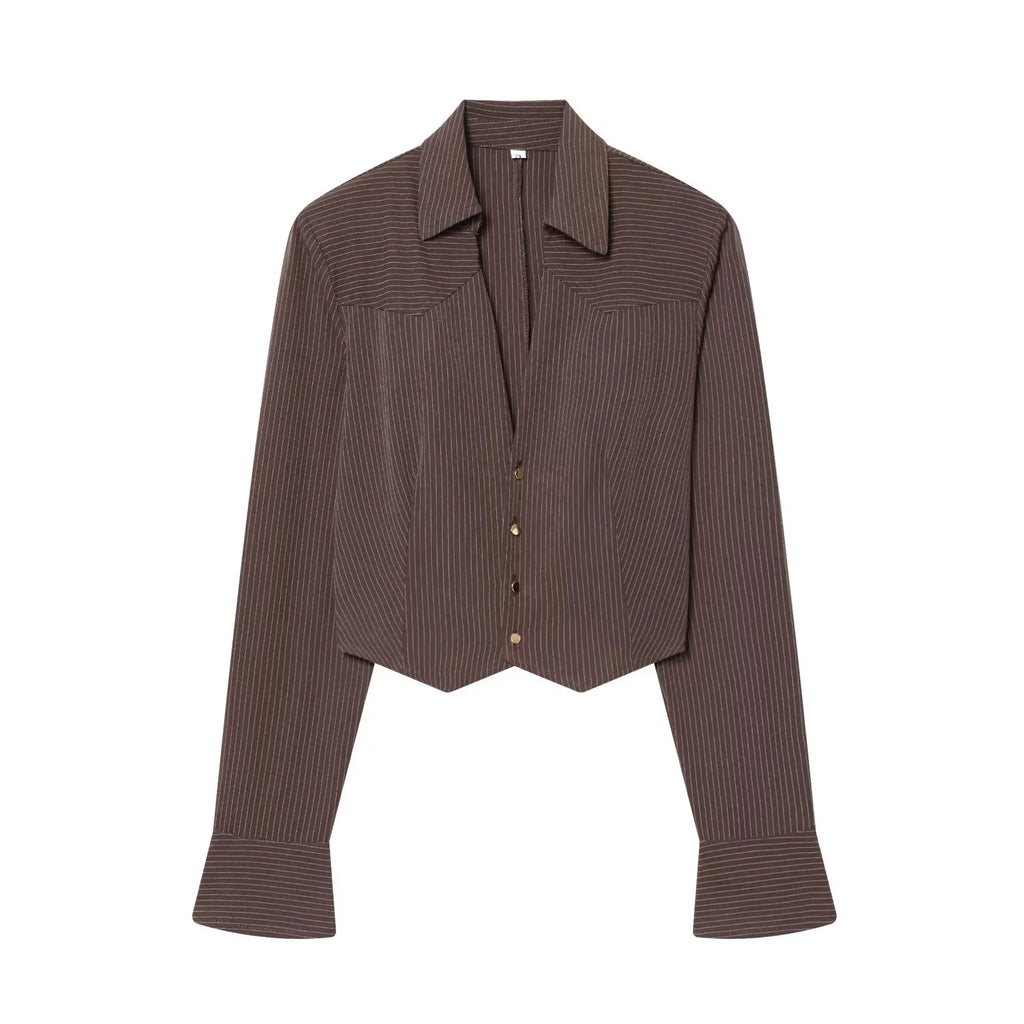 Camisa de cintura delgada