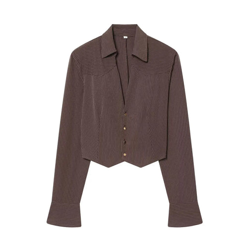 Camisa de cintura delgada