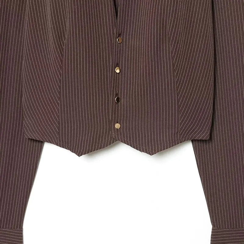 Camisa de cintura delgada