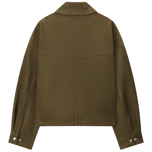 Chaqueta de gamuza verde
