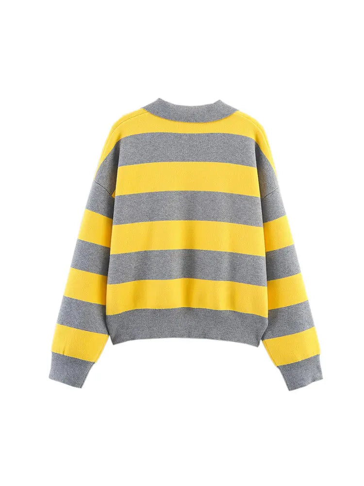 Suéter de punto a rayas