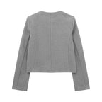 Chaqueta corta de traje con detalle reversible