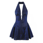 Minivestido de fiesta cuello en V