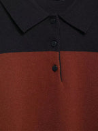 Contrast knit jumper