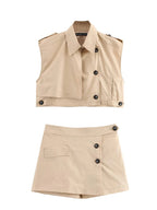Conjunto de chaleco y shorts