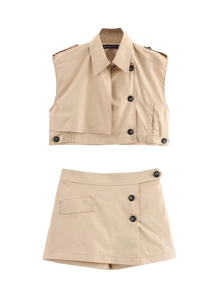 Conjunto de chaleco y shorts