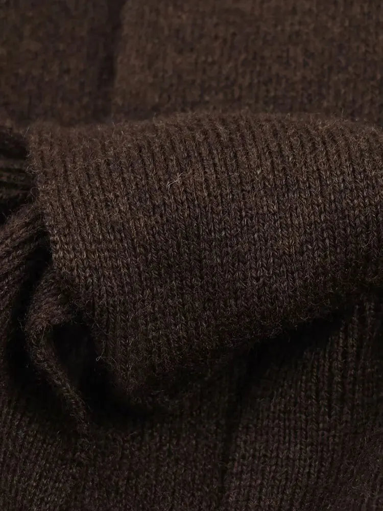 Brown cardigan sweater