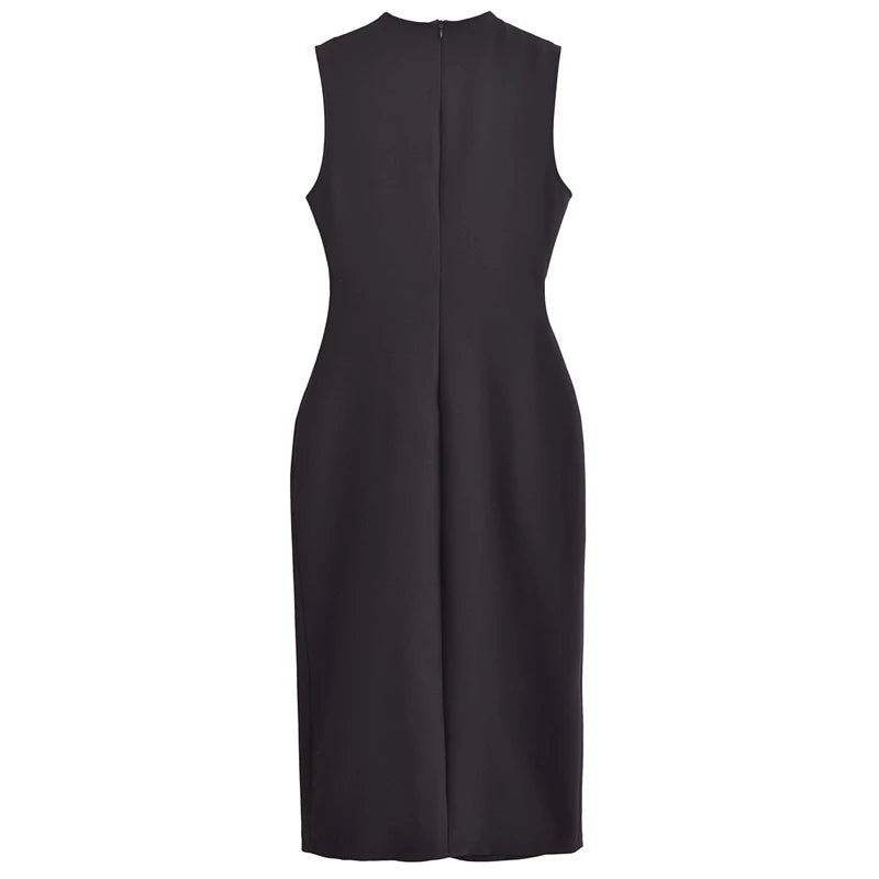 Vestido largo con cinturón