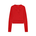 Cardigan rojo de punto